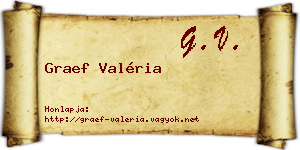 Graef Valéria névjegykártya